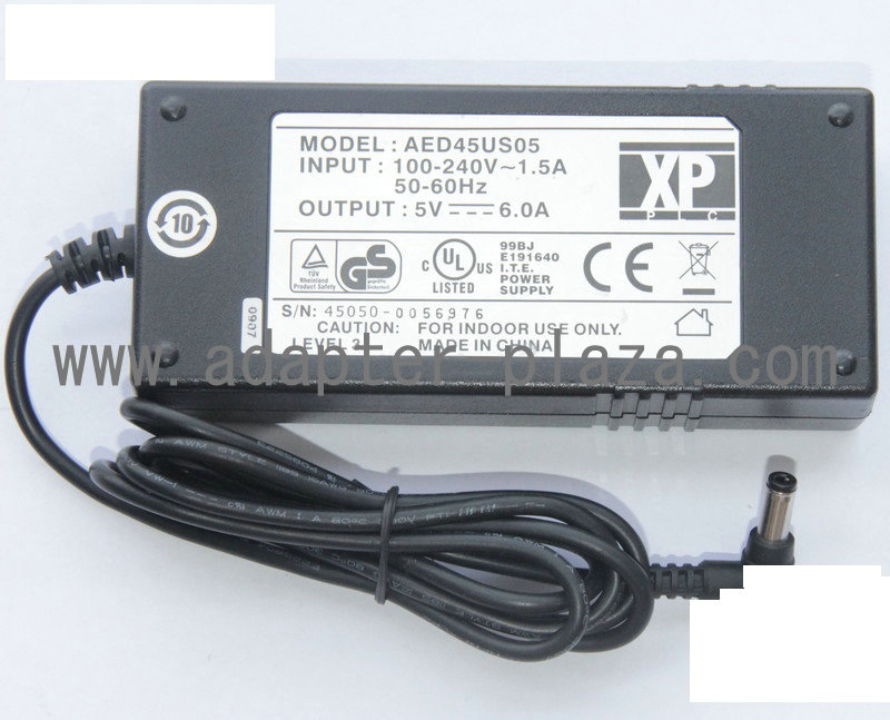 New XP AED45US05 DC5V 6A (30W) Ac Adapter Power Supply